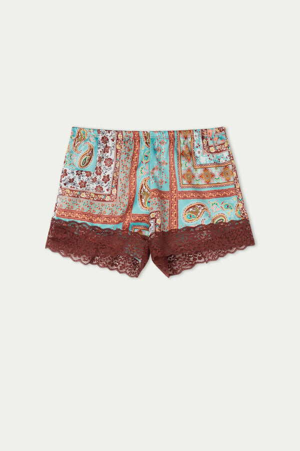 Satin and Lace Shorts  