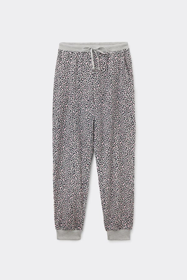 Cal&ccedil;as Jogger em Algod&atilde;o Grosso Estampado  