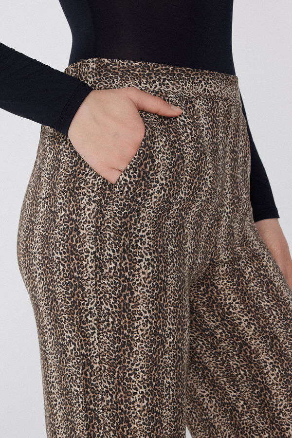 Pantalone Lungo Dritto Tela Viscosa  