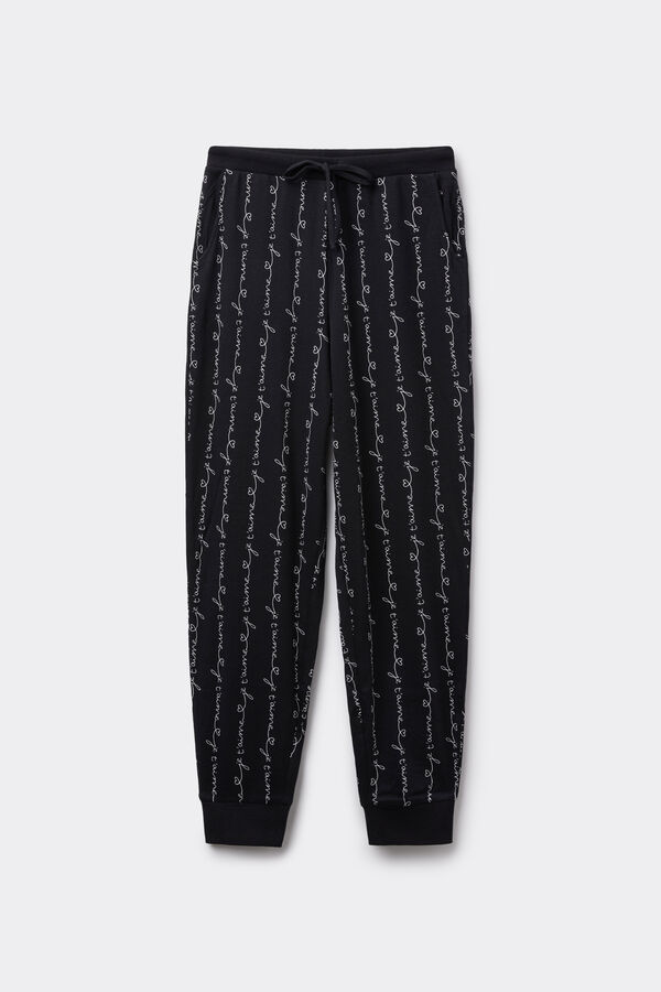 Cal&ccedil;as Jogger em Algod&atilde;o Grosso Estampado  