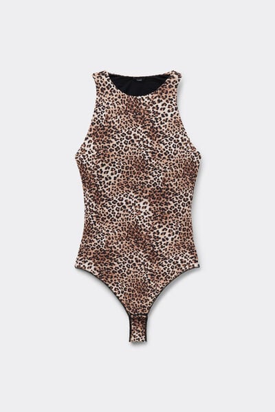 2 In 1 Natural Lifting Halterneck Printed Bra Body