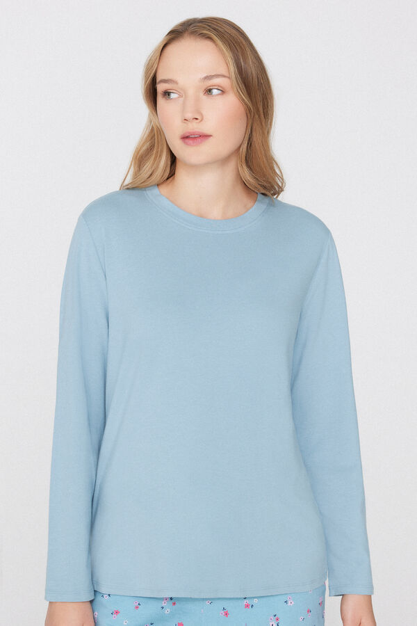 Maglia Manica Lunga Girocollo Cotone e Modal  