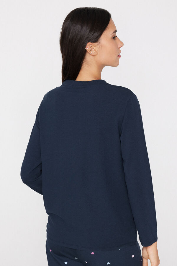 Langarm-Rundhalsshirt aus Baumwolle mit Modal  
