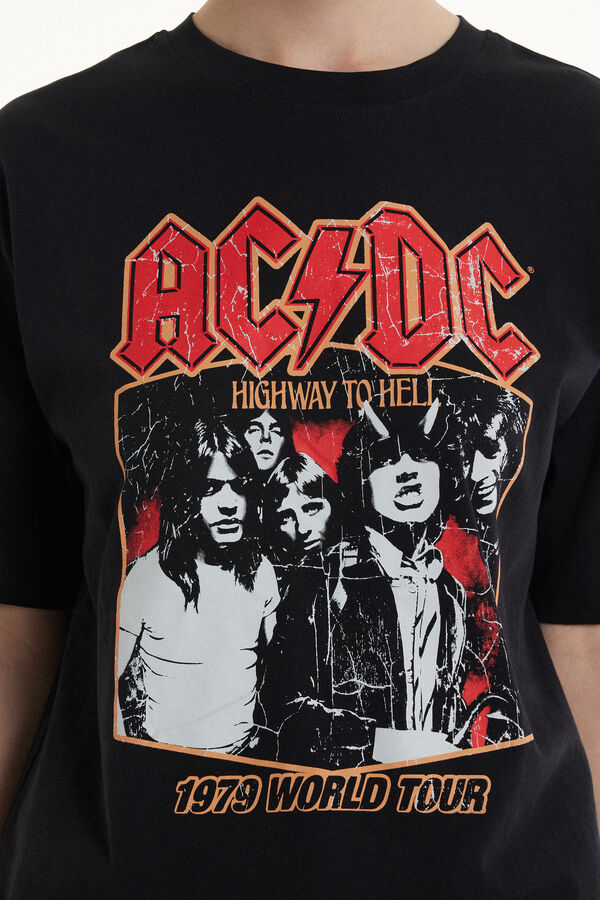 Unisex-T-Shirt mit AC/DC-Print  