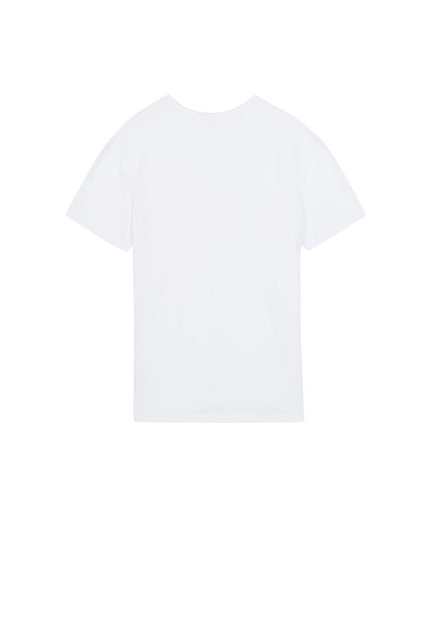 T-shirt με Τσέπη από Βαμβάκι  