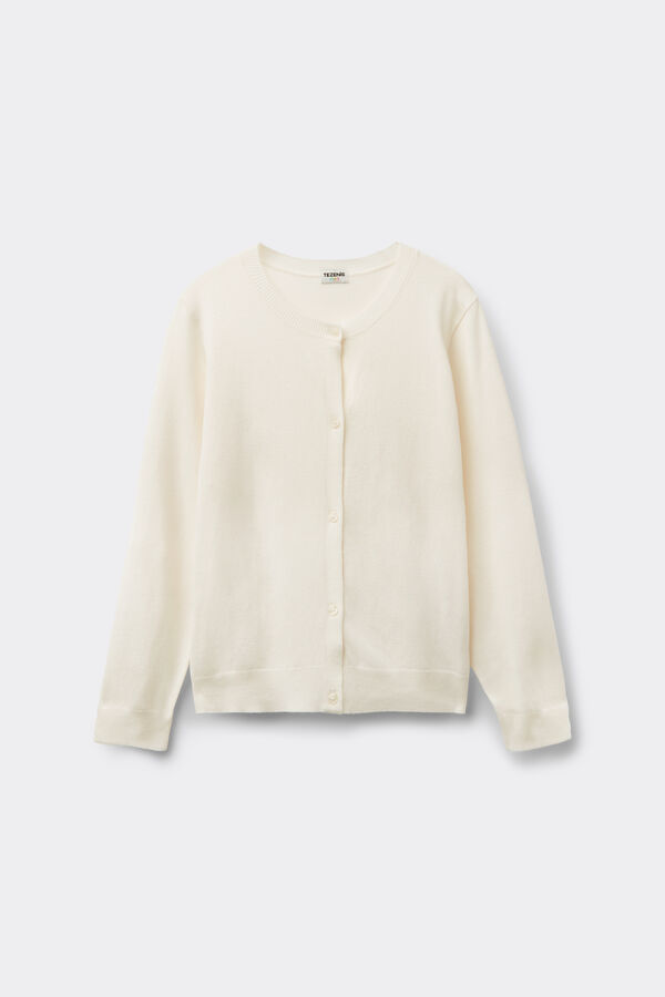 Cardigan mit Rundhalsausschnitt und Knöpfen für Mädchen  