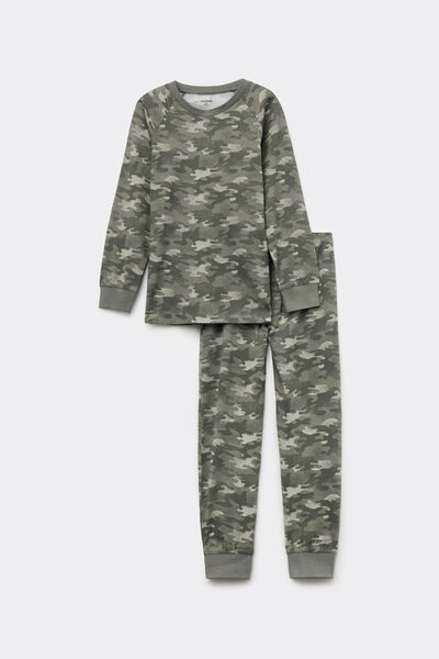 Pigiama Lungo Bimbo Stampa Camo