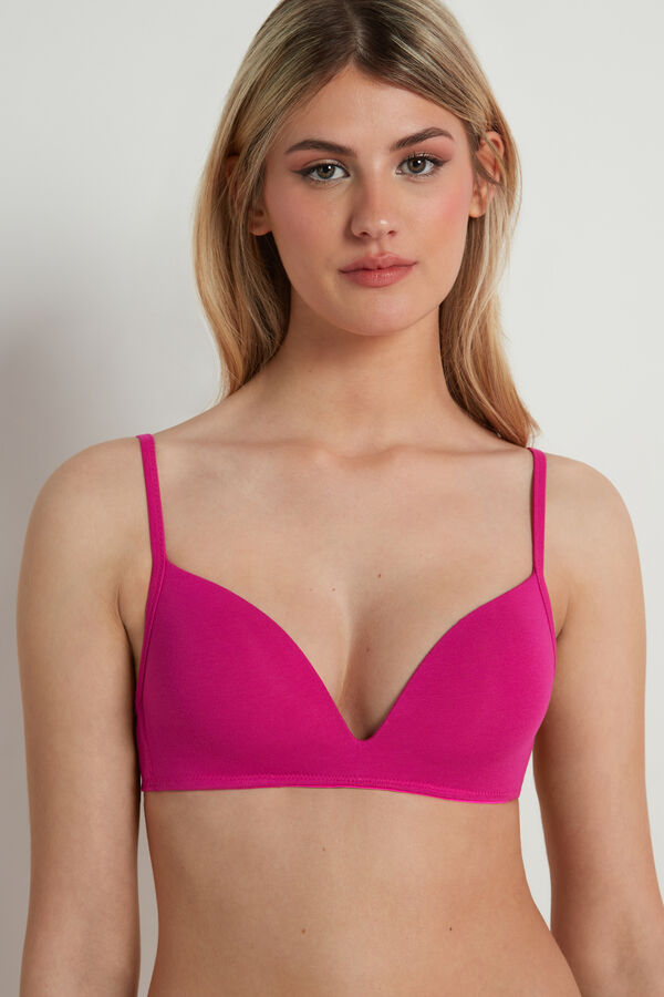 London Non-Wired Padded Triangle Bra in Cotton  