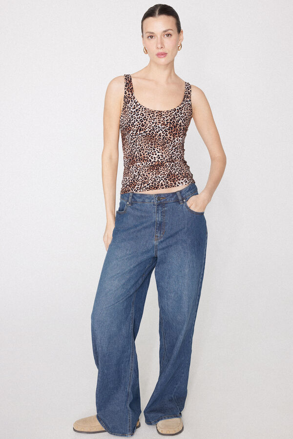 2 In 1 Natural Lifting Printed Bra Camisole with Wide Straps  