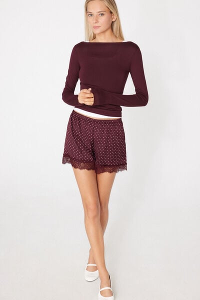 Maglia Maniche Lunghe Scollo Barchetta Viscosa