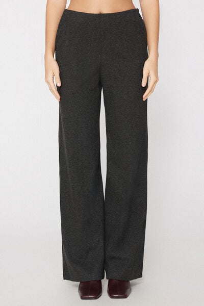 Lange Palazzohose aus Twillstoff