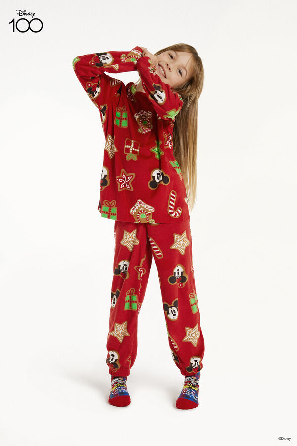 Kids' Unisex Full-Length Micro-Fleece Disney-Print Pajamas  