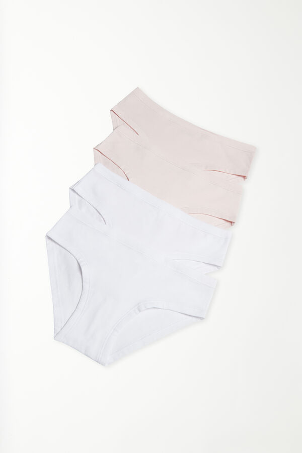 Pack of 4 Plain Colour Stretch Cotton Knickers  