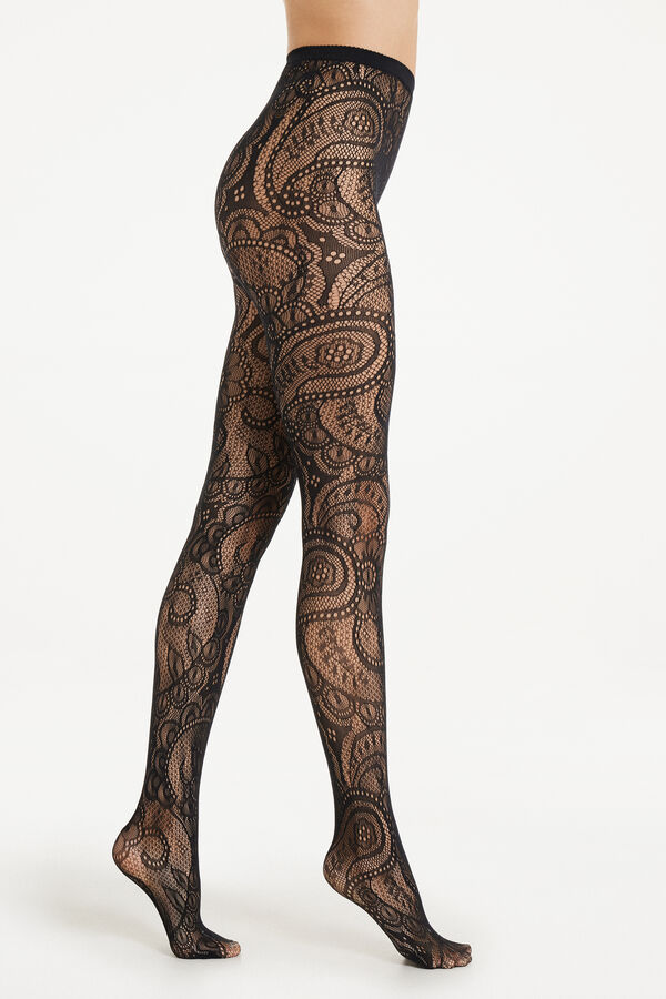 Patterned Mesh Tights  