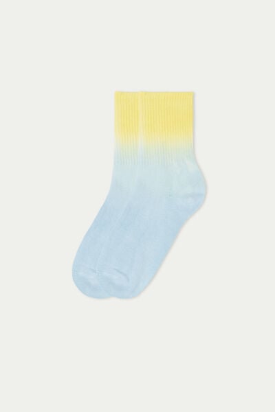 Short Patterned Cotton Sports Socks