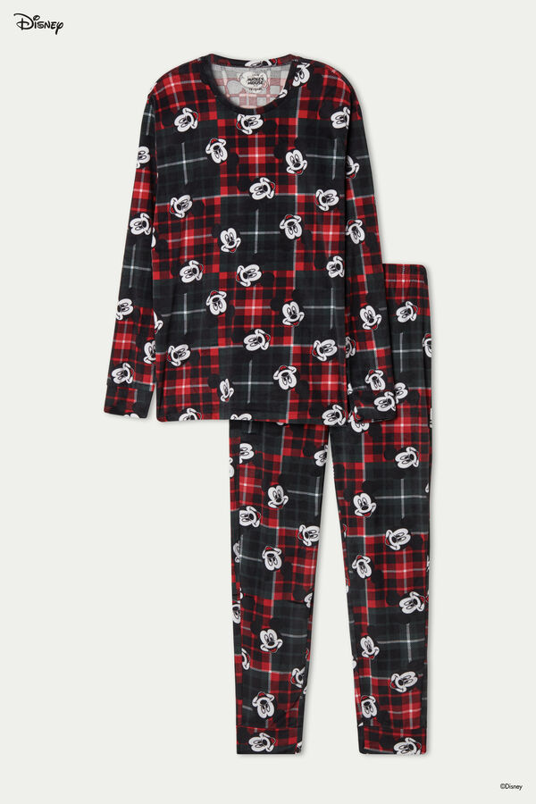 Langer Pyjama aus Mikrofleece Mickey Mouse  