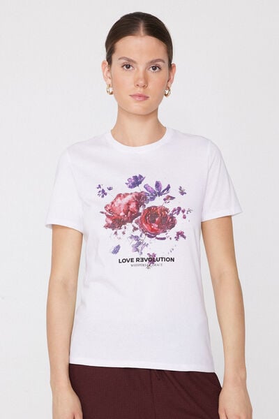 T-Shirt in 100% Cotone con Stampa