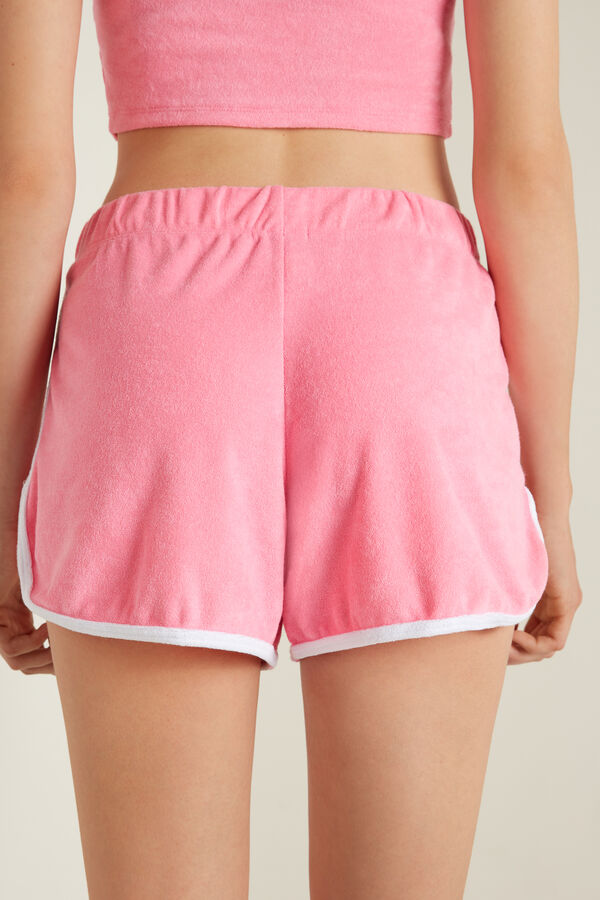 Terry Towel Shorts with Piping  