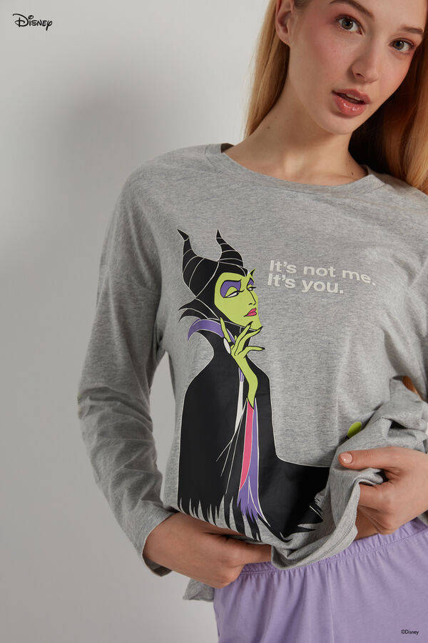 Dlouhé Bavlněné Pyžamo Disney Villains Maleficent  