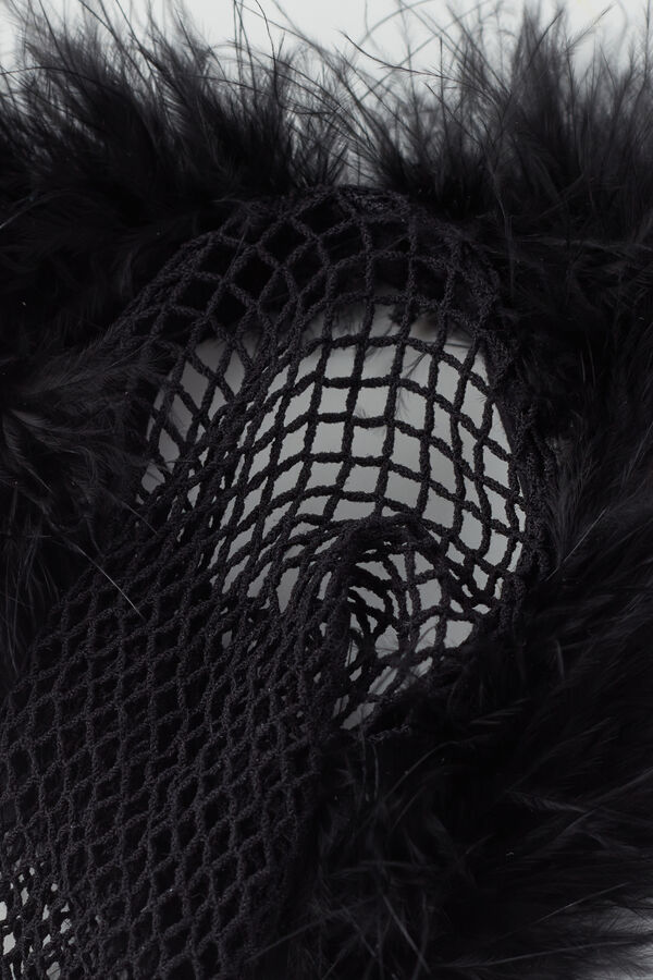 Limited Edition Short Fishnet Socks with Feathers  