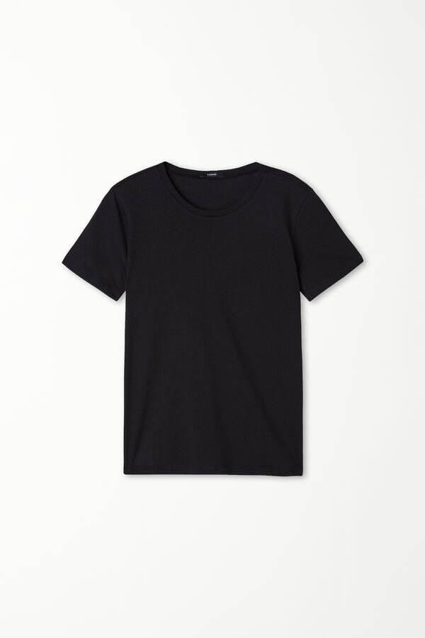 T-shirt Basic z Okrągłym Dekoltem ze 100% Bawełny dla Dzieci Unisex  