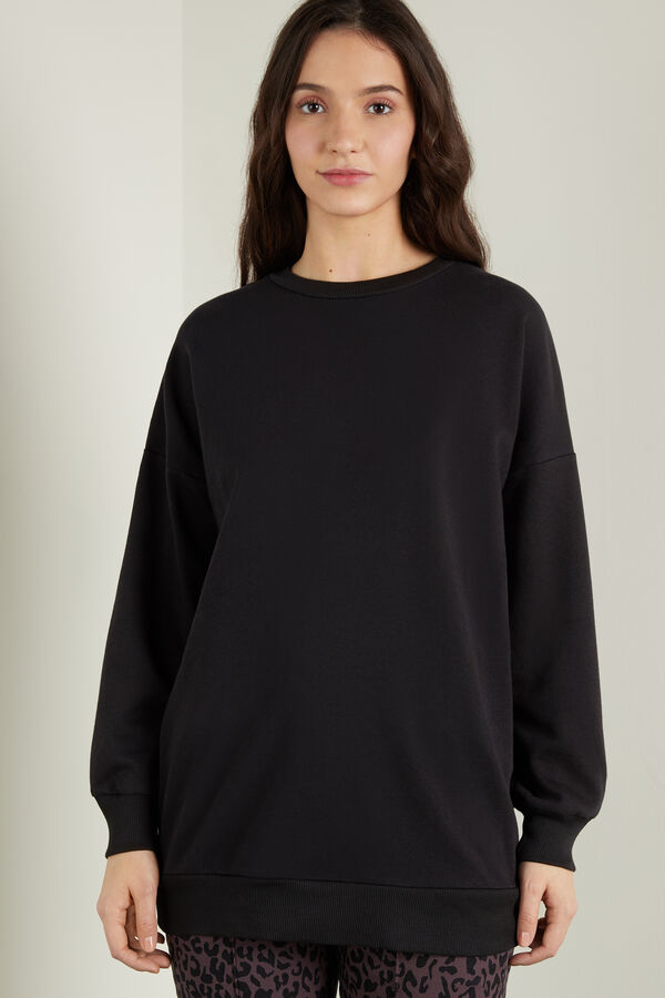 Basic Plain Colour Oversized Cotton Sweatshirt  