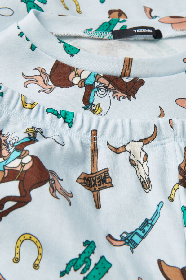 Boys’ Full-Length Cotton Cowboy Print Pajamas  