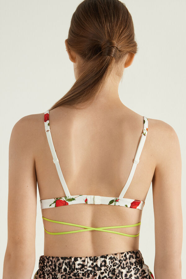 Lisbon Patchwork Satin Triangle Bra  
