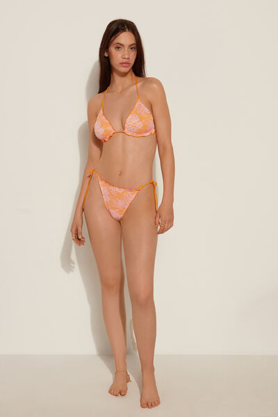 Braguita Brasileña de Bikini con Lazos Blush Lace