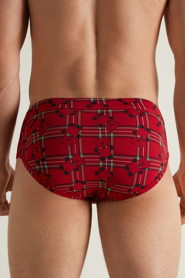 Cotton Briefs with Christmas Pattern  