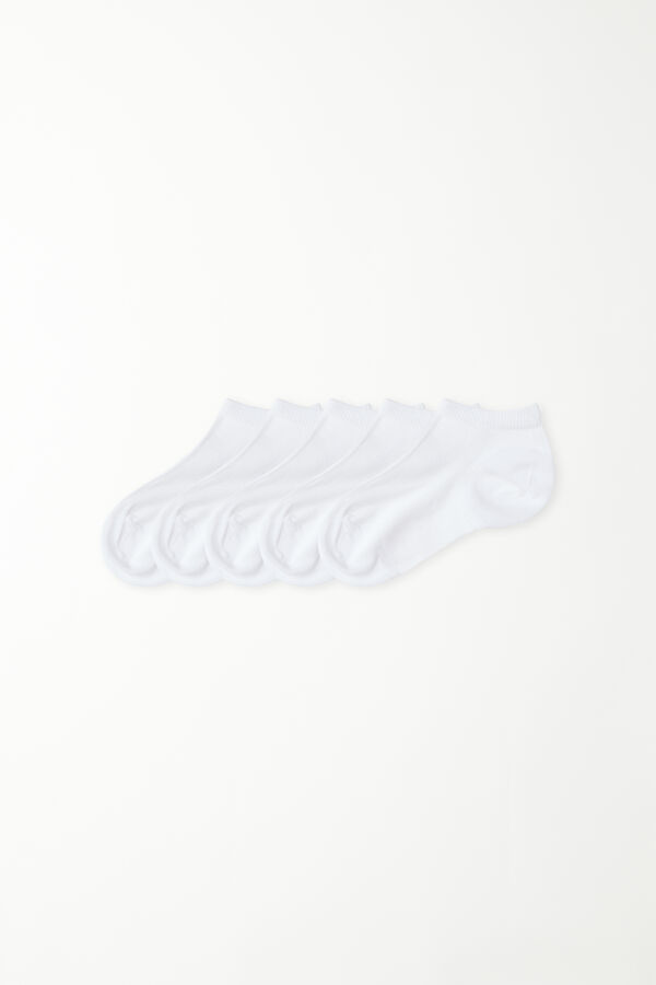 5 Pairs of Unisex Kids’ Cotton Trainer Socks  