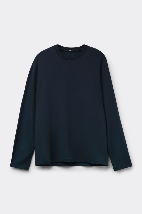 Long-Sleeved Plush Viscose Top  