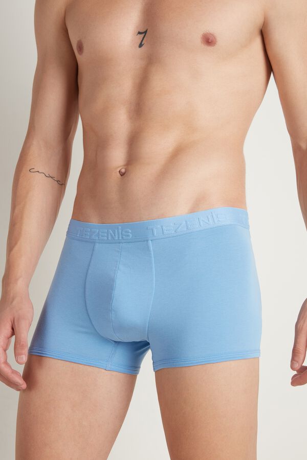 Cotton Boxers with Embossed Logoed Elastic  