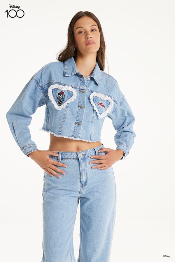 Chaqueta Corta de Denim Disney 100  