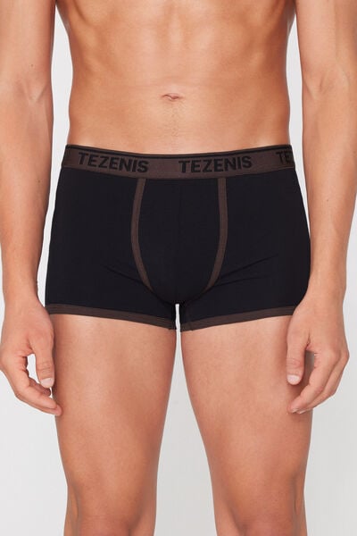 Organic Cotton Boxers with Contrasting Trim and Logo