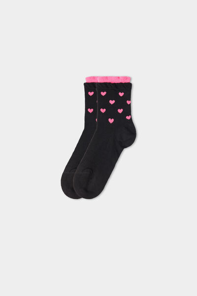 Krátké Dívčí Bavlněné Ponožky se Vzorem