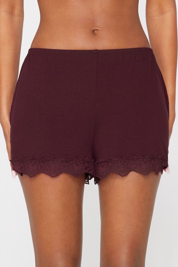 Viscose and Recycled Lace Shorts  