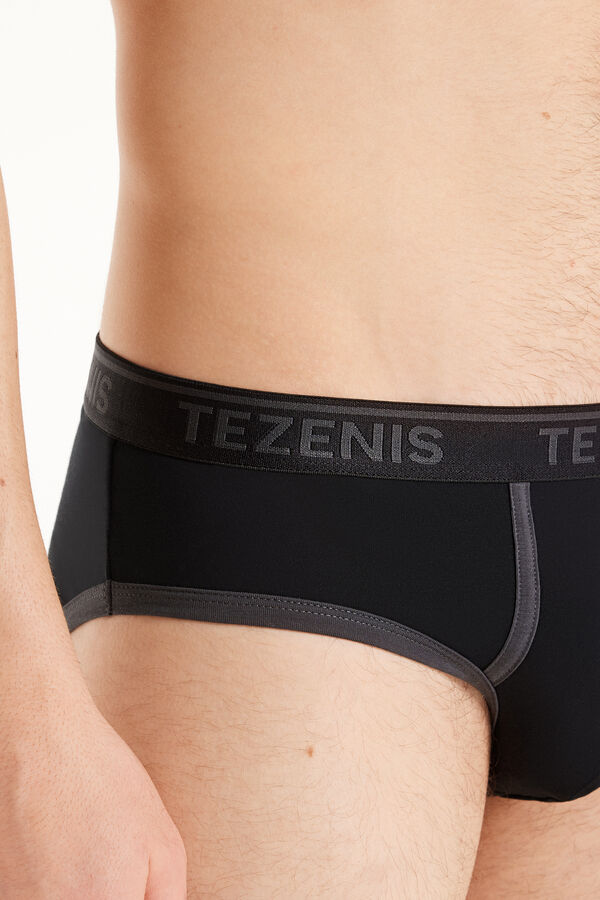 Cotton Logo Briefs with Contrasting Edging  