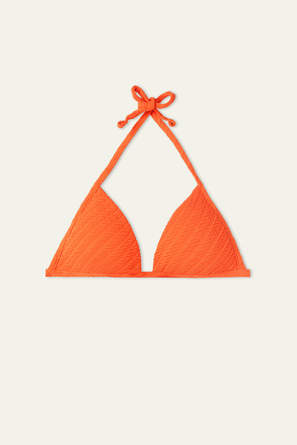3D Braided Padded Triangle Bikini Top  