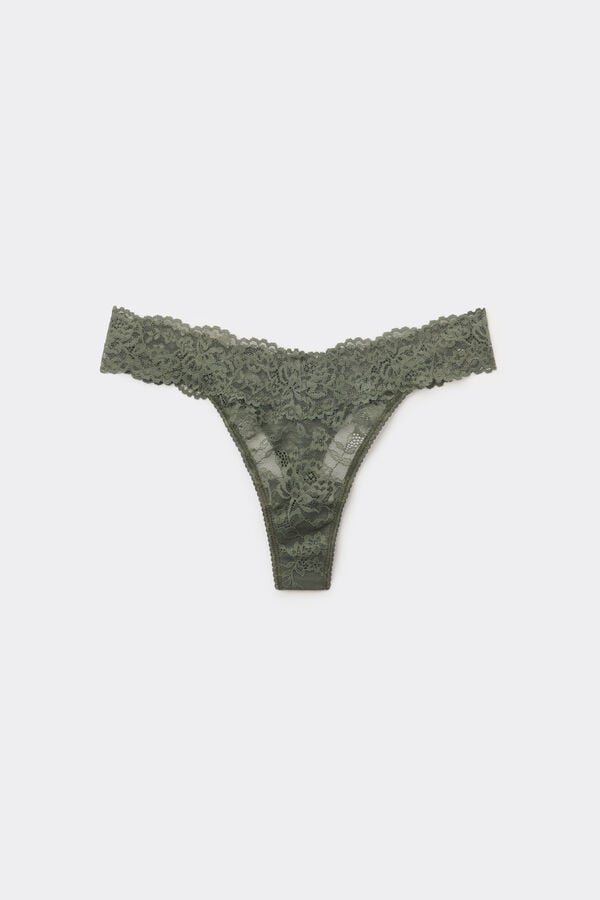 High-Cut Recycled Lace G-String  