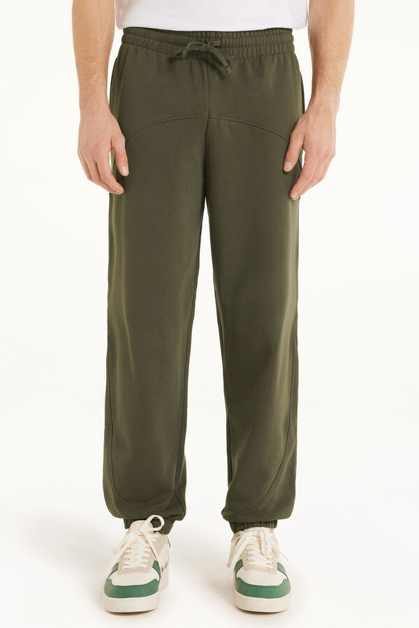 Pantalon Long Molleton avec Poches et Cordon de Serrage Basique  