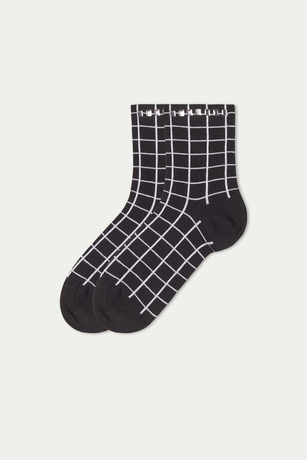 Short Cotton Socks with Appliqués - Socks - Women | Tezenis