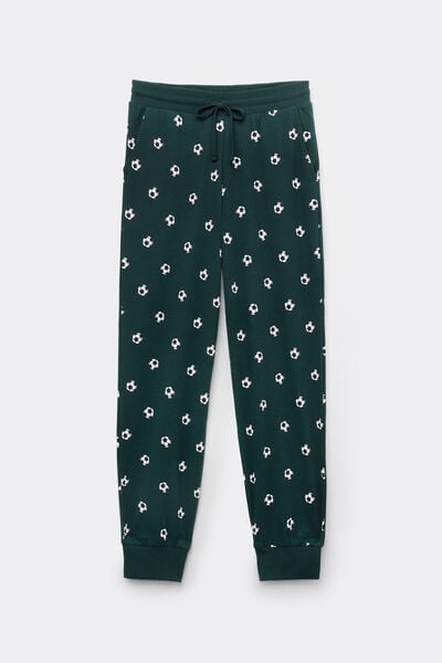 Heavy Printed Cotton Joggers with Pockets