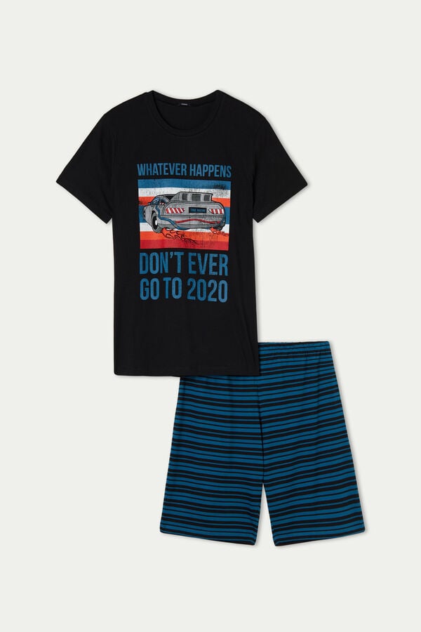 Kurzer Pyjama für Herren mit Whatever Print  
