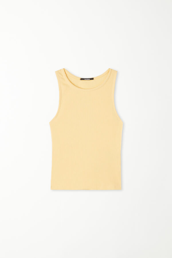 Girls’ Ribbed Camisole with Wide Shoulder Straps  