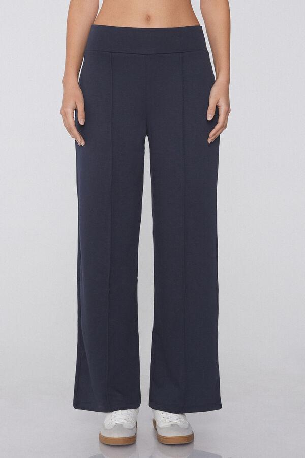 Thick Soft Touch Fleece Palazzo Trousers  