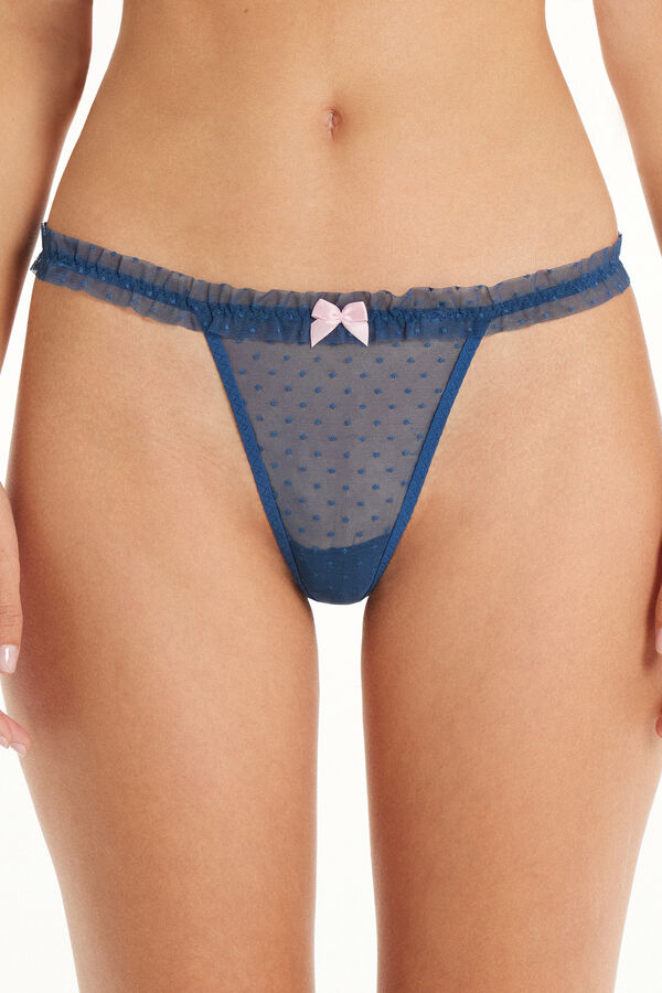 G-String With Thin Tanga-Style Panel and Ruching  
