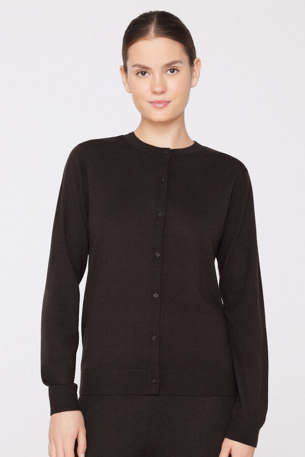 Cardigan Pesante con Bottoni 100% Lana Merino  