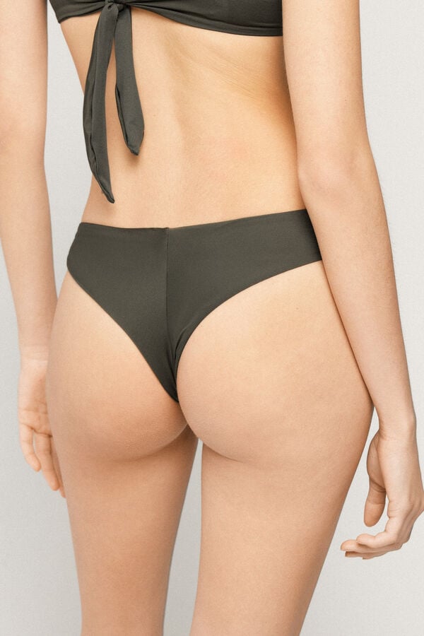 Brazilian-Bikinislip Timeless Look Camouflage-Gr&uuml;n  