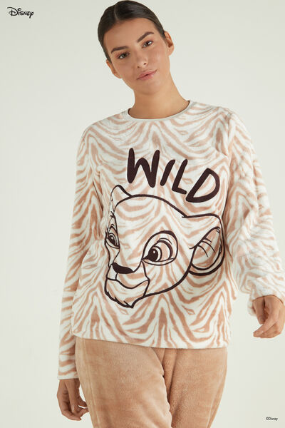Disney Lion King Animal Print Long Fleece Pyjamas